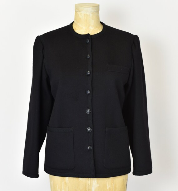 1980's Yves Saint Laurent Black Jacket - image 2