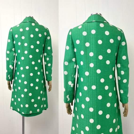 1960s Green White Polka Dot Loom and Needle Lexin… - image 4