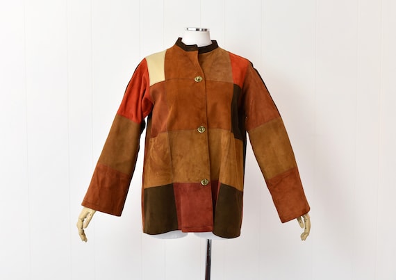 RARE 1960s Bonnie Cashin Sills Patchwork Suede Ja… - image 1