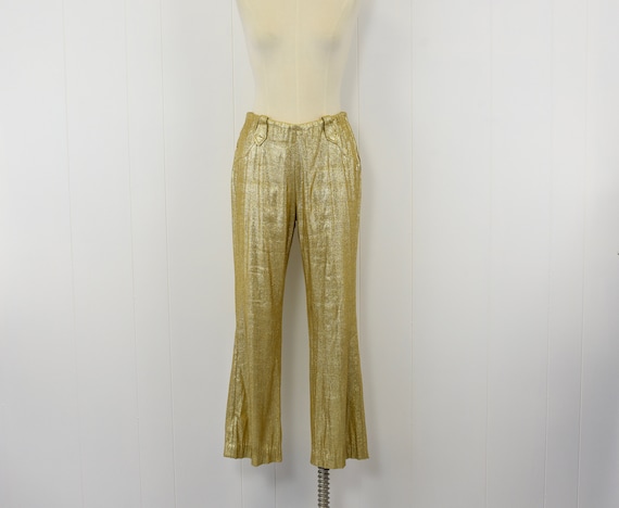 1950's Gold Lurex Western Wear by Lasso Pants