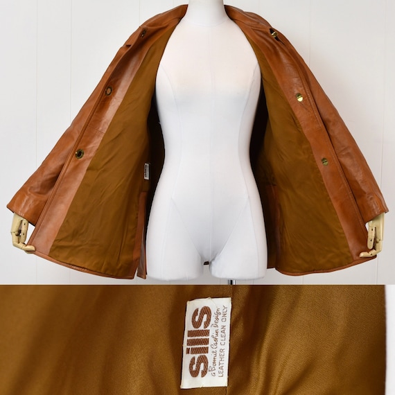 1960s Bonnie Cashin Sills Brown Leather Jacket Co… - image 8