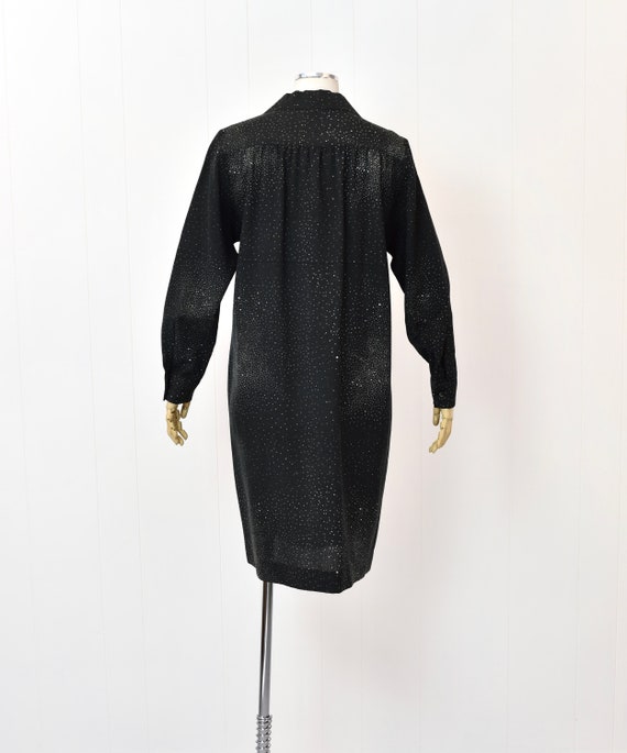 1970s Marimekko Gray Dot Mod Shift Shirt Dress - image 6