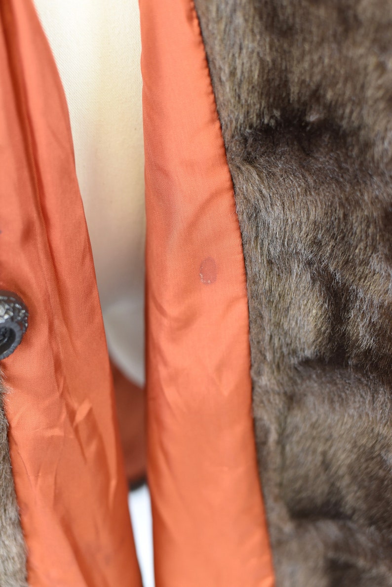 1960/'s Brown Faux Fur Teddy Bear Coat