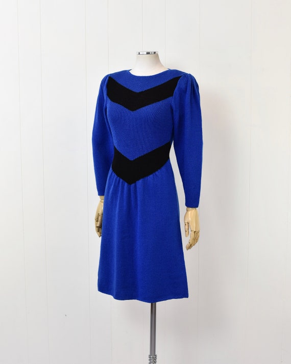 1980s Blue Black Striped Pat Sandler for Wellmore… - image 3