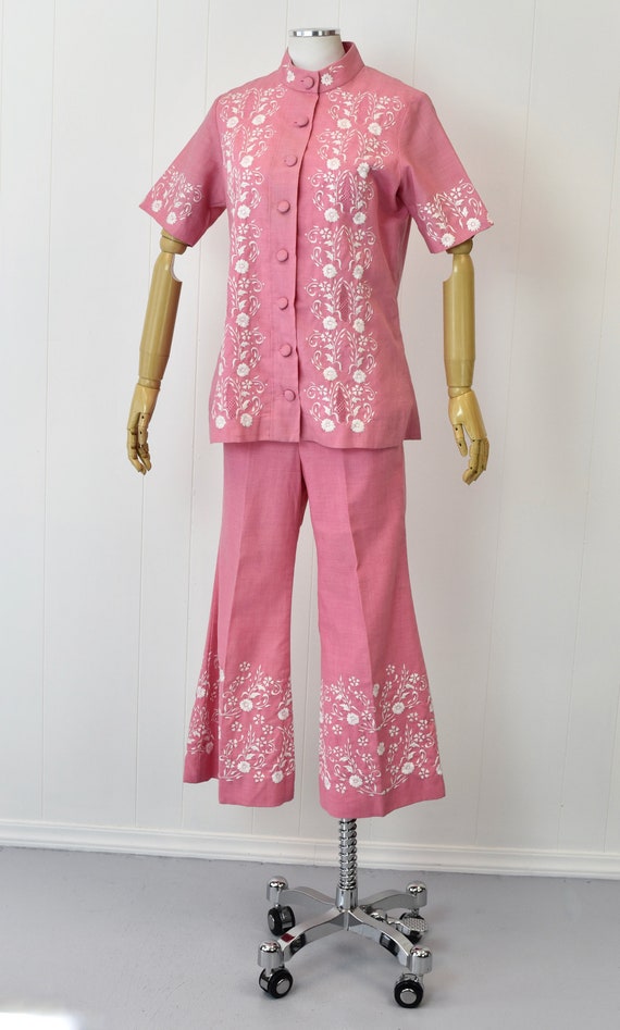 Women Vintage Floral Spring Strap Linen Blouse HH056 main image 1