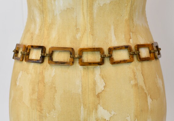 1960s/1970s Marbled Bakelite Rectangular Linked B… - image 4