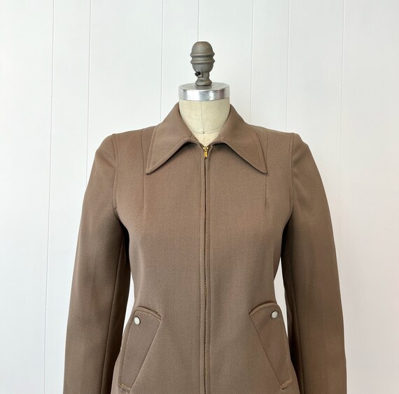 1940s/1950s Saddle Sturdy Brand Western Cowgirl Taupe Brown Zip 