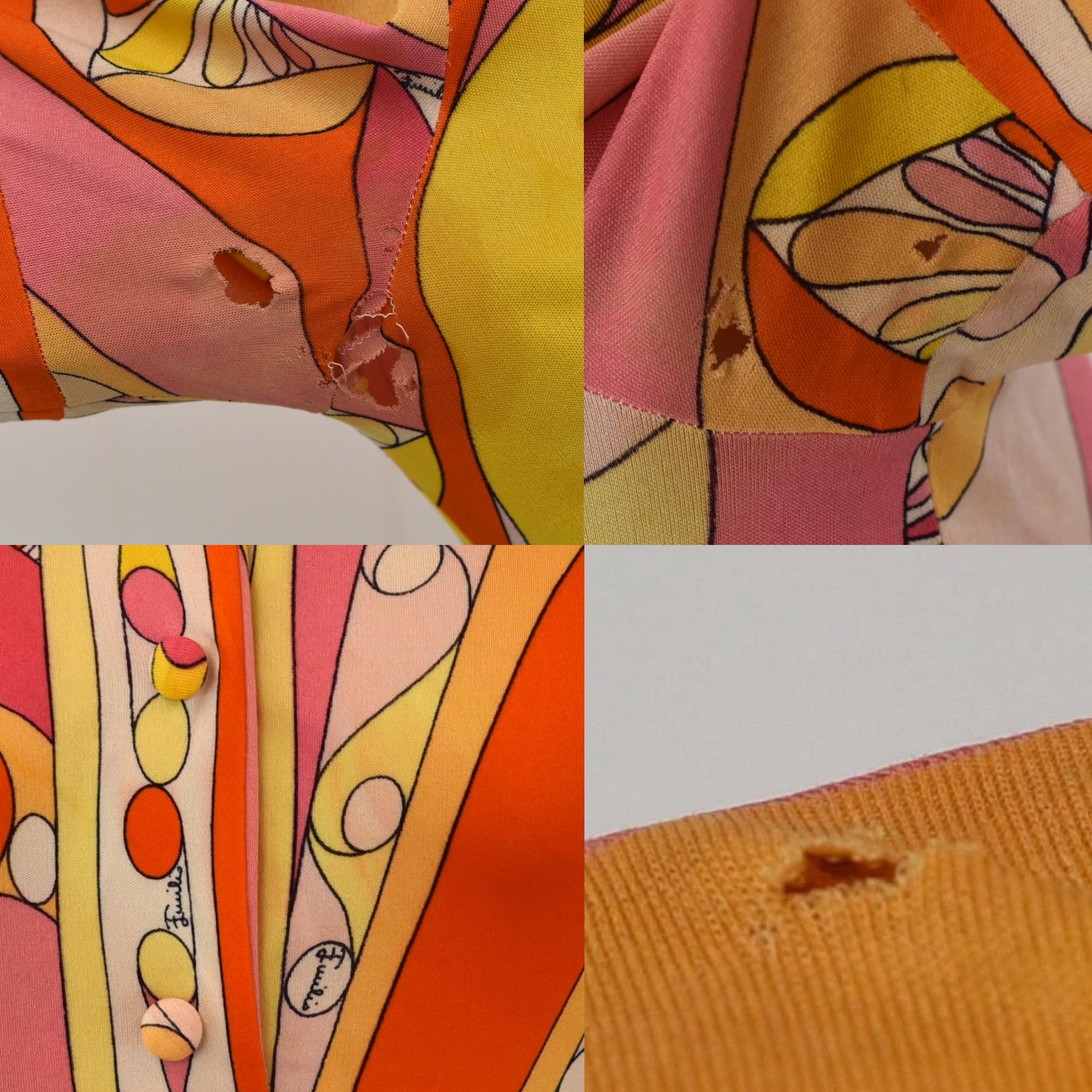 Emilio Pucci Oval Women Orange Metal Frame Emilio Pucci Silk Scarf Orange Red Brown Medallions Twill  main image 2
