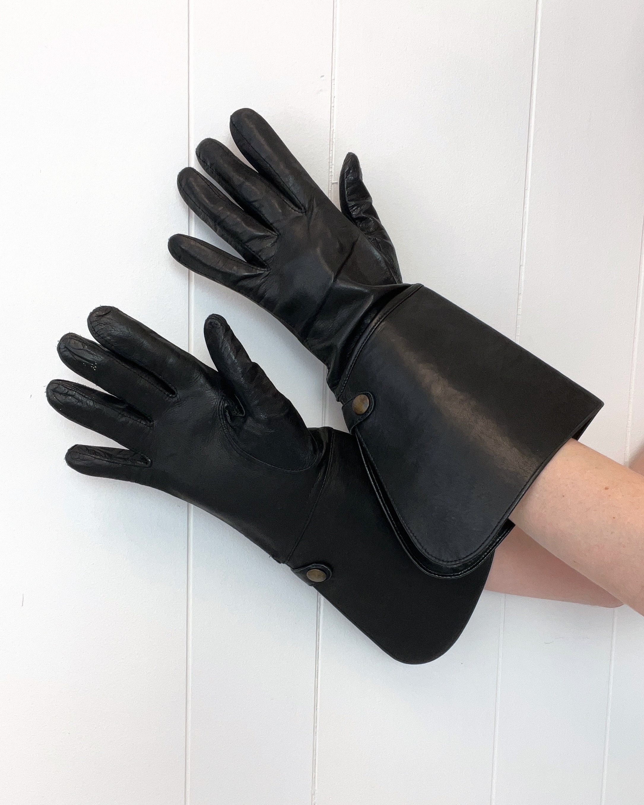 Fingerless Driving Gloves Black - Handmade in Italy 6½ - S