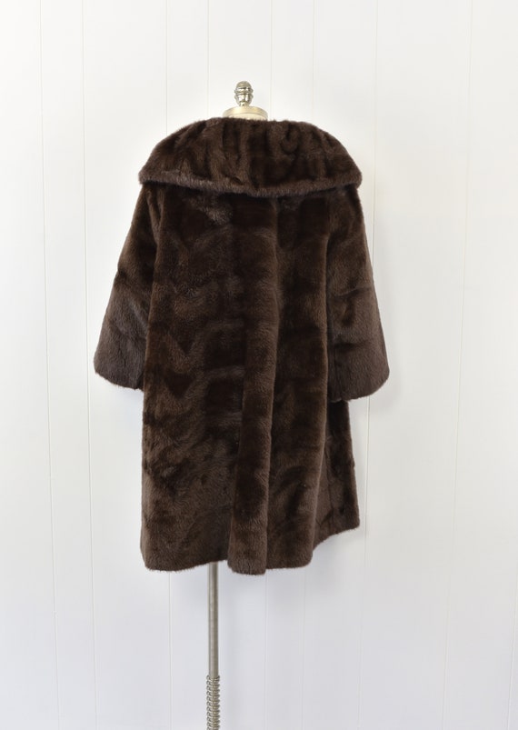 1960s Brown Faux Fur Teddy Bear Coat - Gem