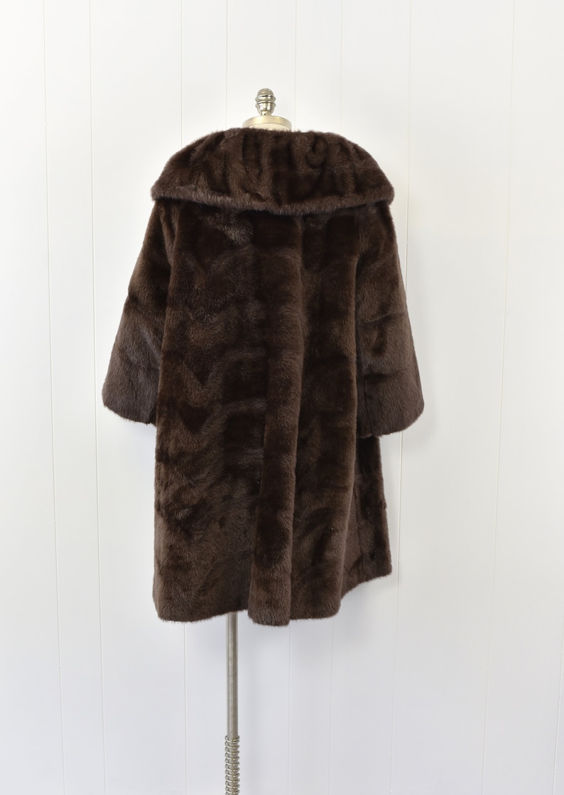 1960/'s Brown Faux Fur Teddy Bear Coat