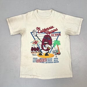 1987 1980s The California Raisins Grapevine Tour Graphic Band Music Single Stitch T-Shirt