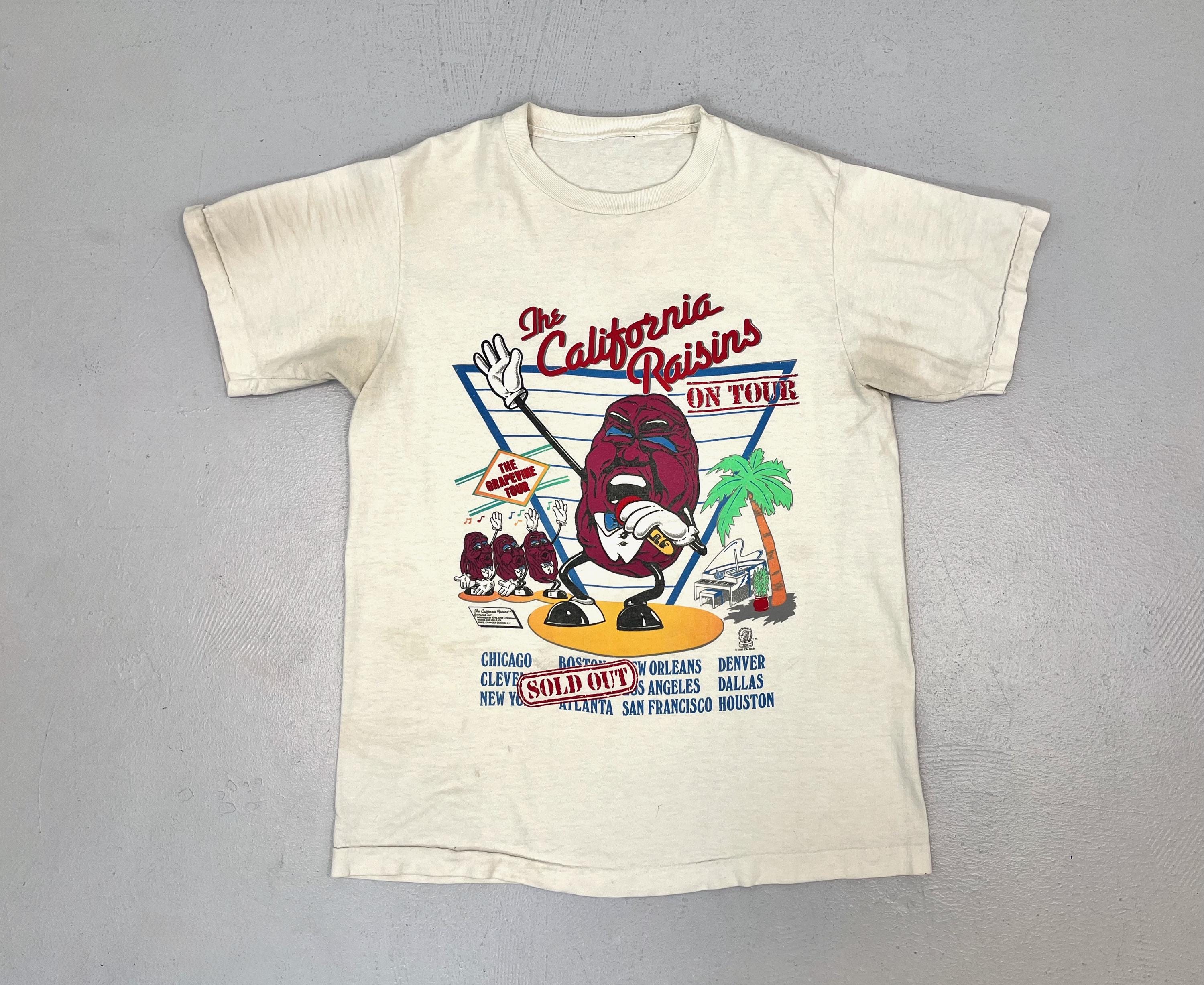 1987 1980s the California Raisins Grapevine Tour Graphic Band