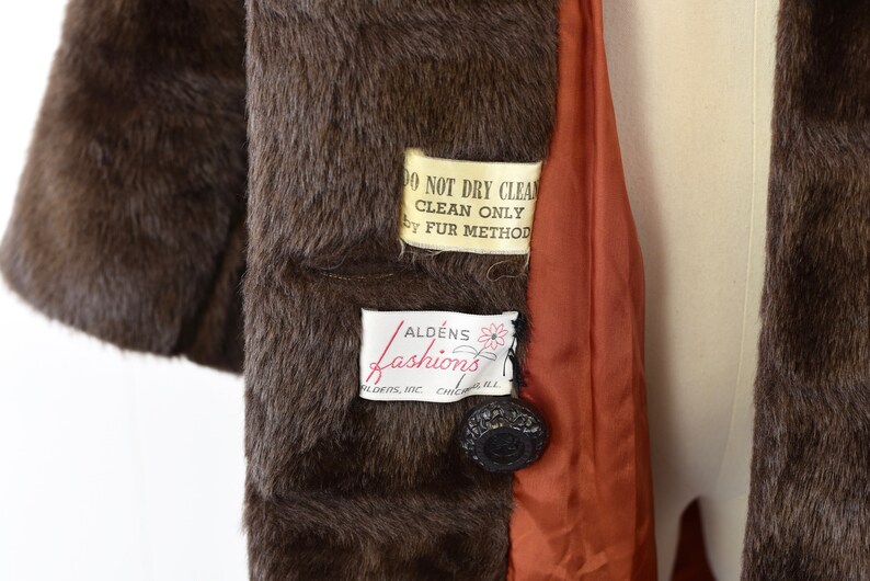 1960/'s Brown Faux Fur Teddy Bear Coat