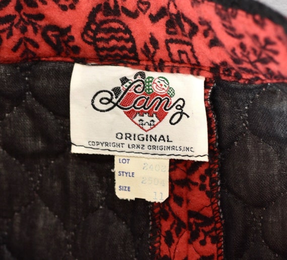 1960s Red Lanz Austrian Novelty Print Skirt - image 7