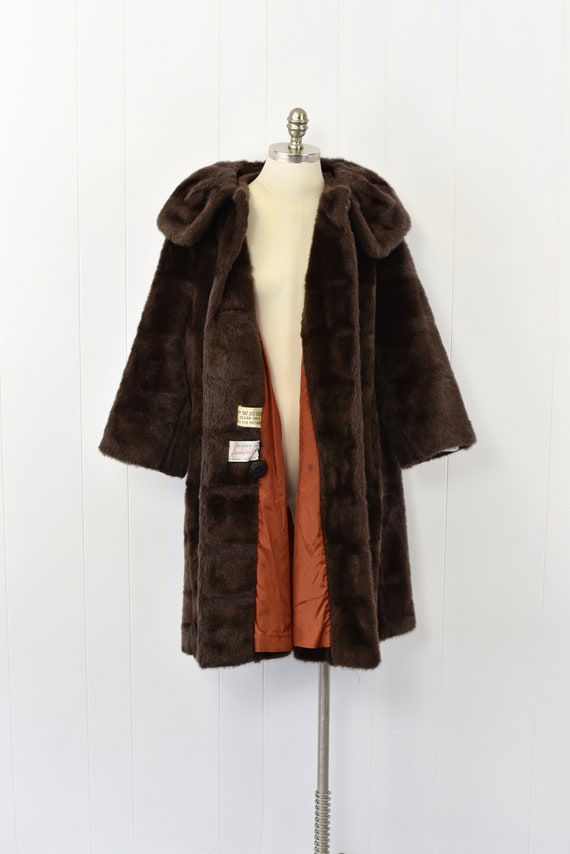 1960s Brown Faux Fur Teddy Bear Coat - image 6