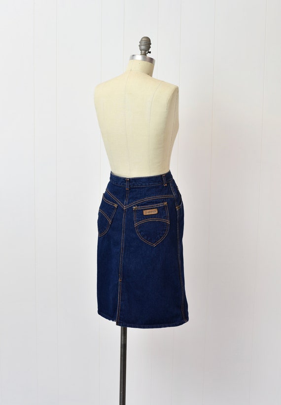 1980s/1990s Gitano Blue Denim Skirt - image 9