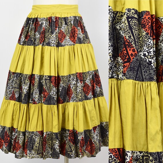 1950's Yellow Circle Skirt