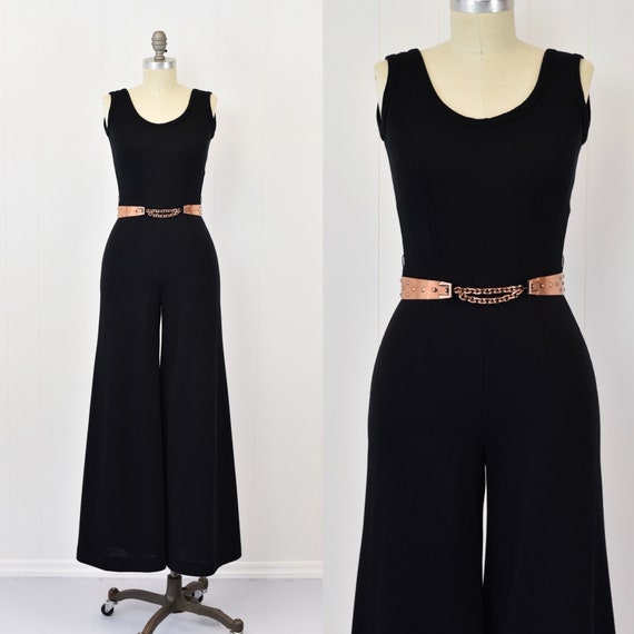 1970's Jonathan Logan Black Jumpsuit
