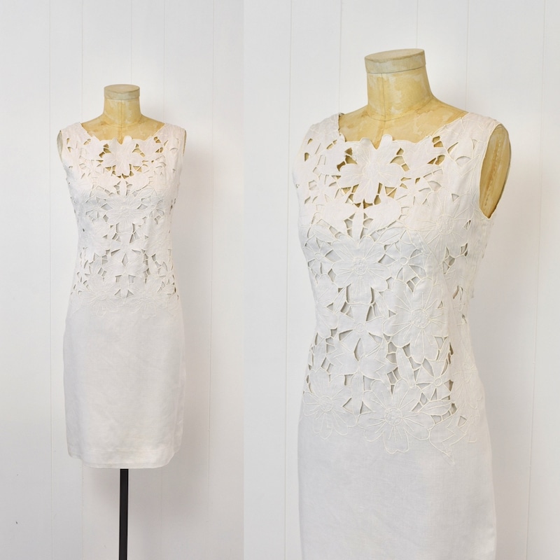 Wells Dress White Embroidery