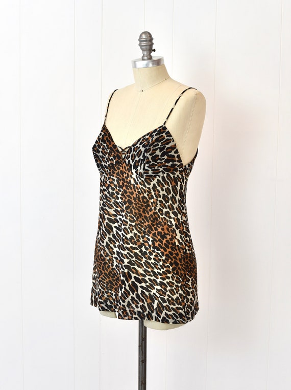 1950s/1960s Vanity Fair Leopard Print Corset Bodi… - image 3