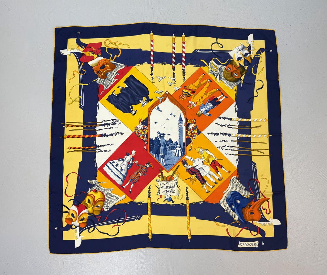 Vintage 1990s Hermes Le Carnaval de Venise Hubert De Watrigant