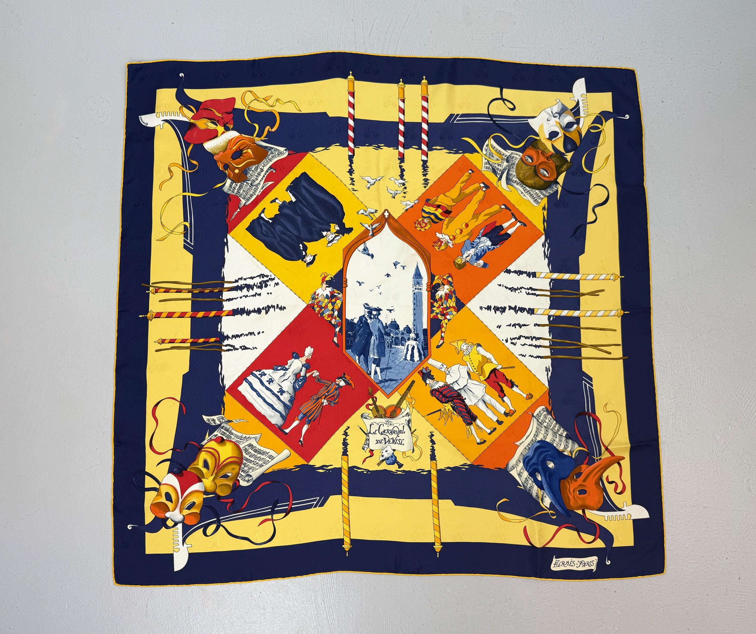 Vintage 1990s Hermes Le Carnaval de Venise Hubert De Watrigant