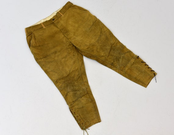 1940s Sportswear Hunting Brown Canvas Pants - image 1