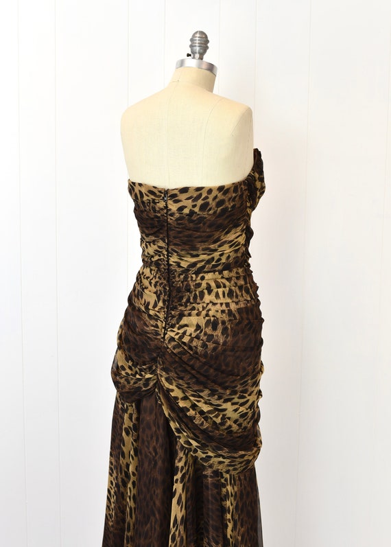 1980s Tadashi Cheetah Leopard Animal Print Party … - image 9