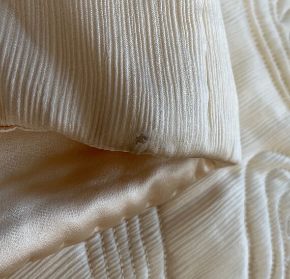 1970s Ronald Amey Couture Ivory Off White Silk Em… - image 10