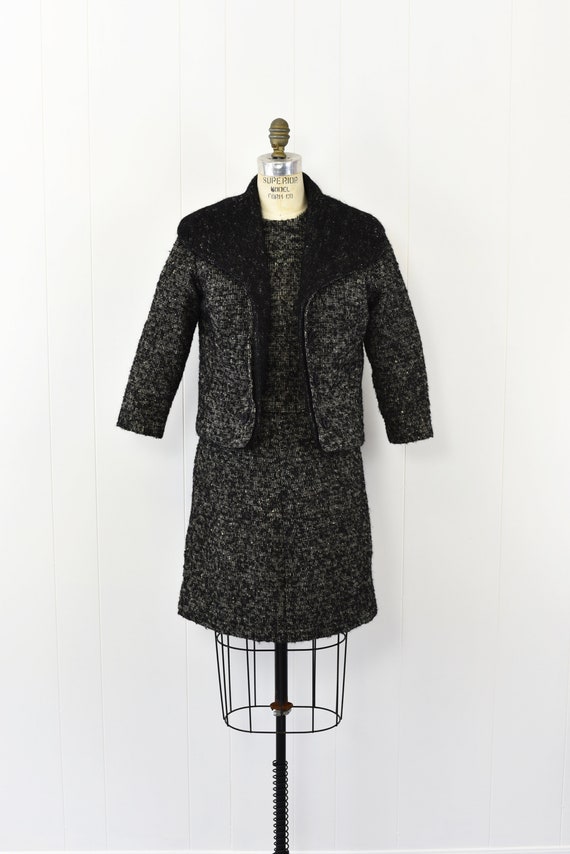 1960s Wool Dress & Jacket Set Gem