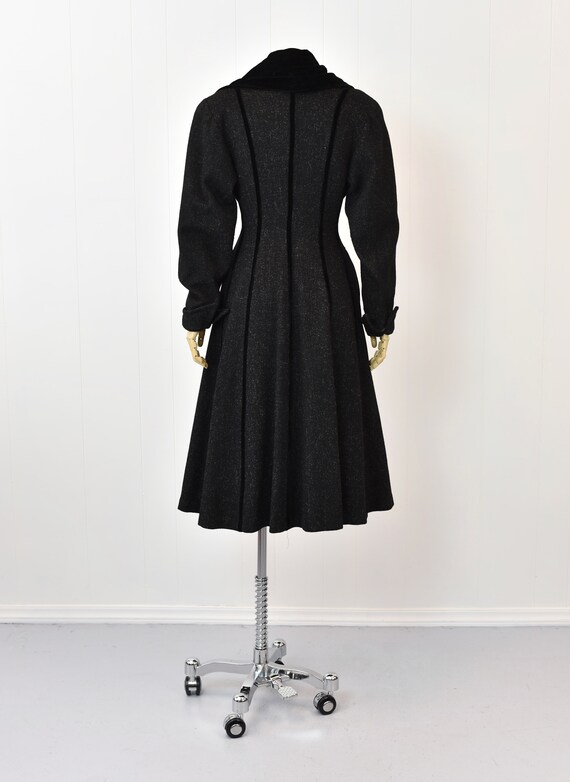 1950s Princess Coat Lilli Ann Style Jacket Black … - image 6