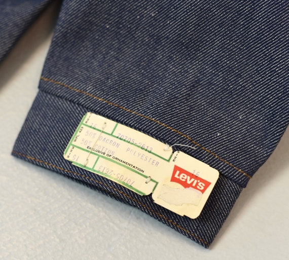 1970s Deadstock Levi's Blue Denim Jacket - image 8