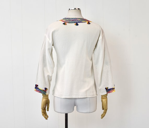 1960s/1970s Embroidered Woodstock Hippie Boho Pea… - image 5