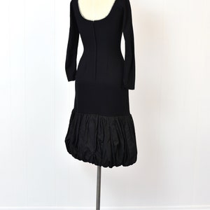 1960s Black Rhinestoned Party Dress image 7