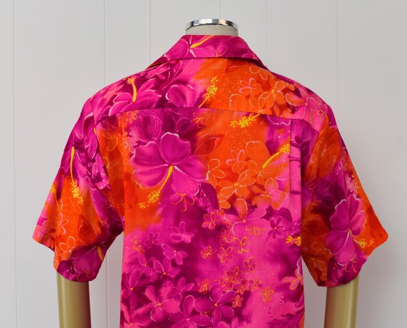 1960s/1970s Hawaiian Polynesian Textiles Pink Ora… - image 6