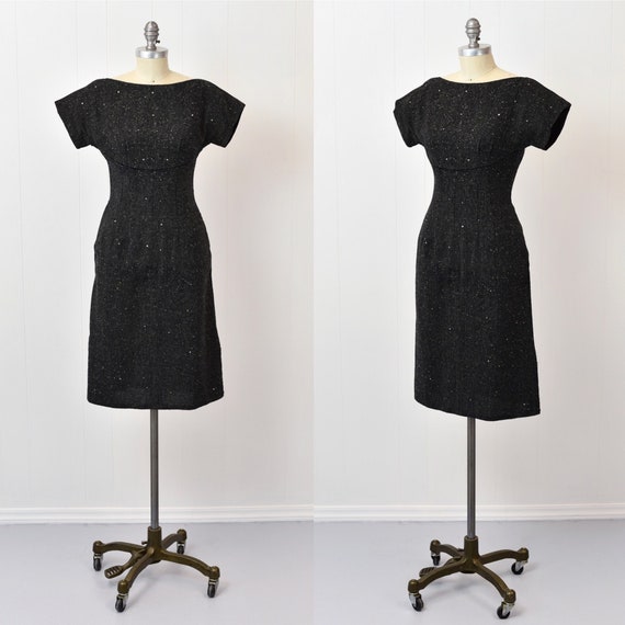 1950s Jerry Gilden Black Rhinestone Cocktail Wigg… - image 1