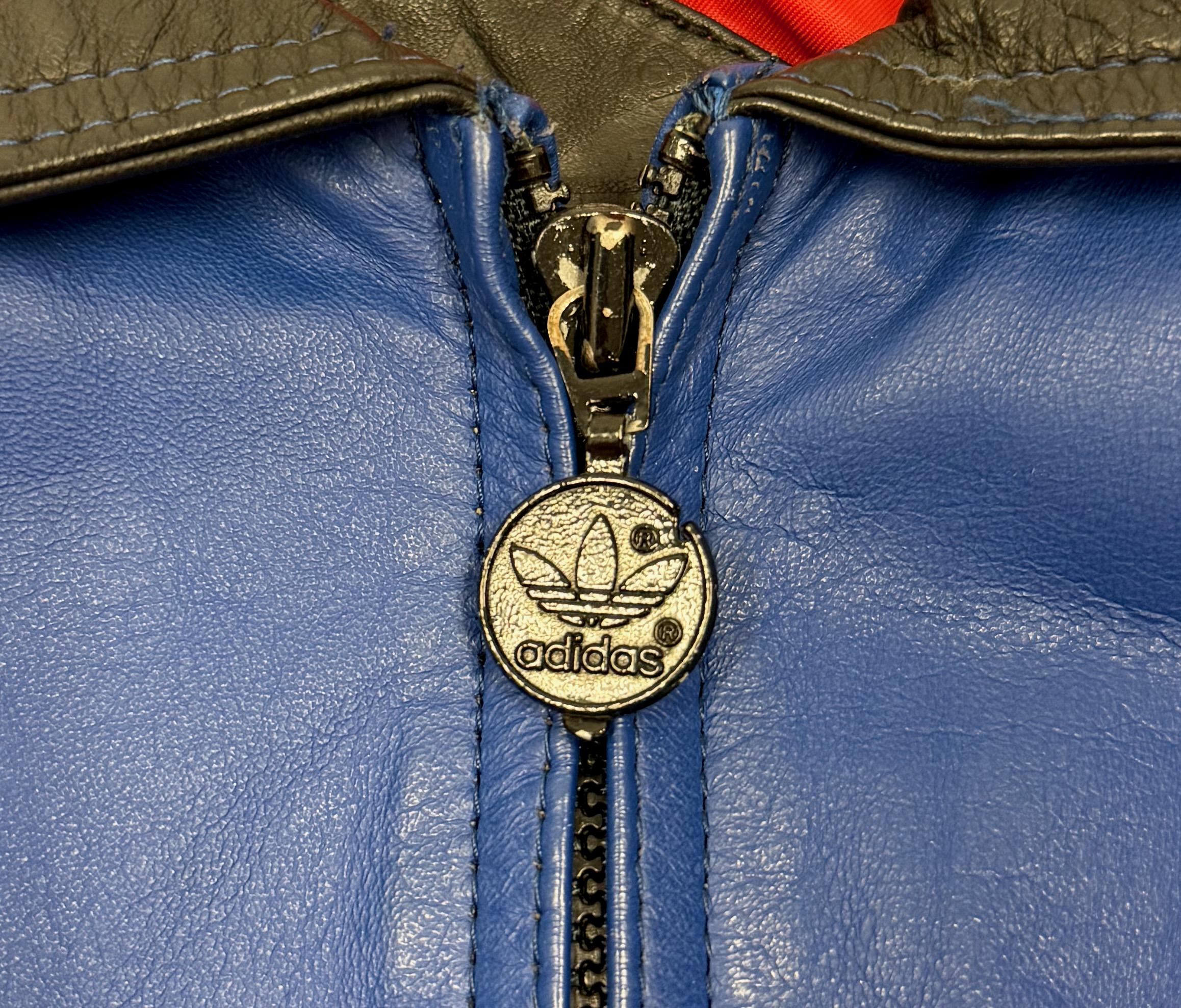 1980s Adidas Leather Best of Times Player Run DMC Black Blue 