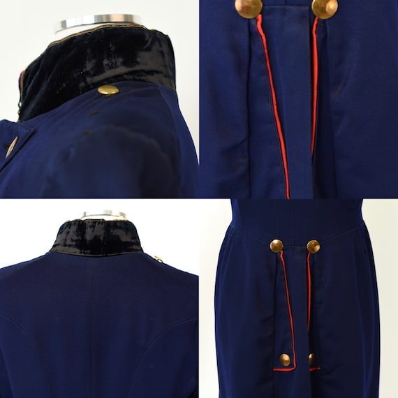 Antique Late 1800s German Military Blue Coat Jack… - image 8