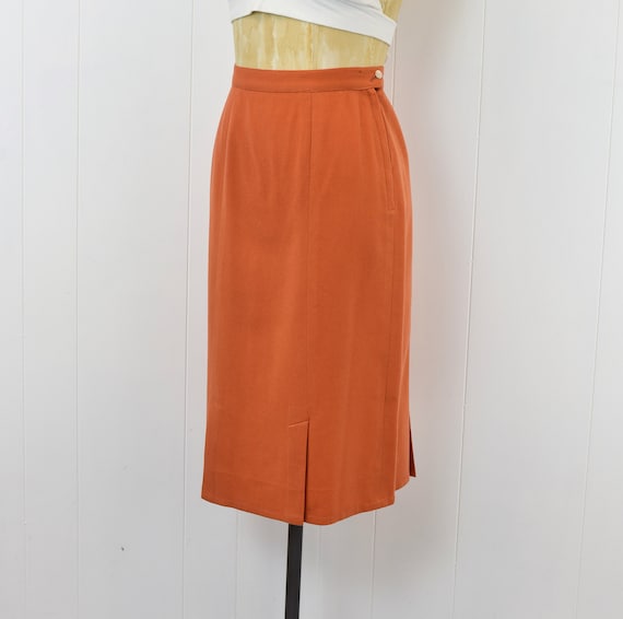 1950s Pendleton Orange Wool Classic Pencil Wiggle… - image 4