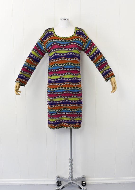 1980s Missoni Colorful Wild Dress