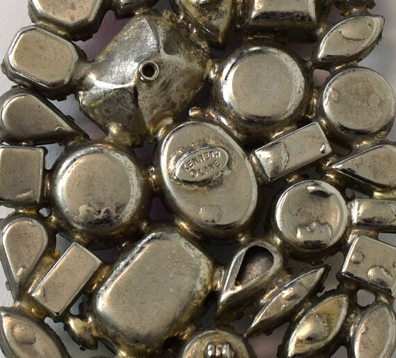 1970s Kenneth Jay Lane Large Multicolored Rhinest… - image 5