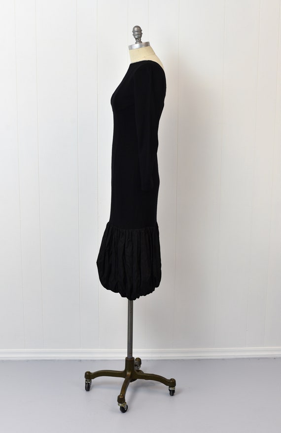 1960s Black Rhinestoned Party Dress - image 4
