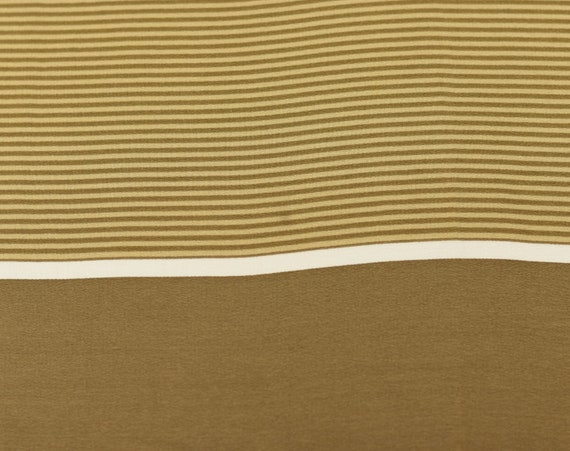 1970s Yves Saint Laurent Brown Striped Silk Scarf - image 6