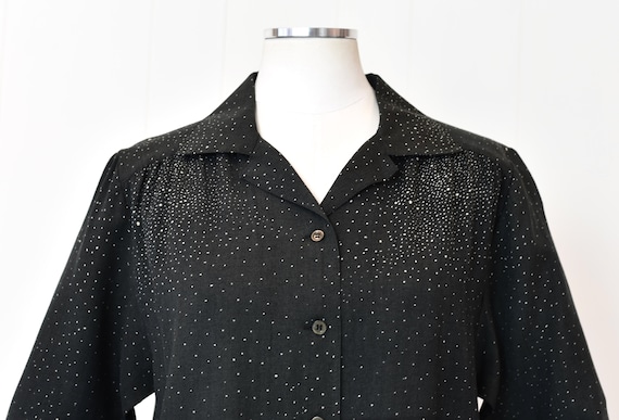 1970s Marimekko Gray Dot Mod Shift Shirt Dress - image 3