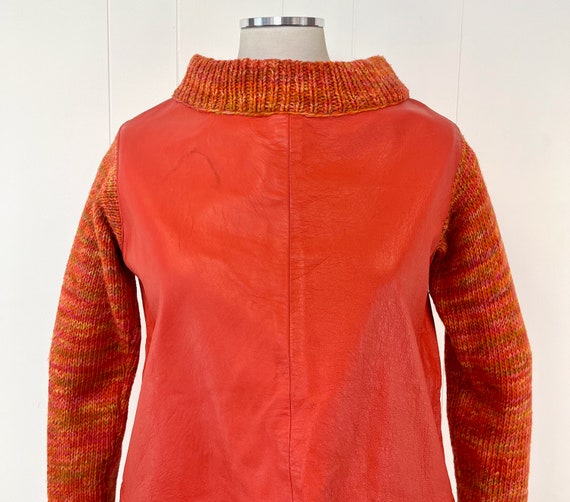 1960s Bonnie Cashin Sills Orange Coral Leather Wo… - image 2