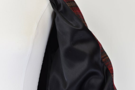 1950s Pendleton Red Black Classic Plaid Coat Jack… - image 6