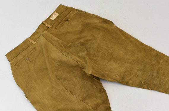 1940s Sportswear Hunting Brown Canvas Pants - image 5