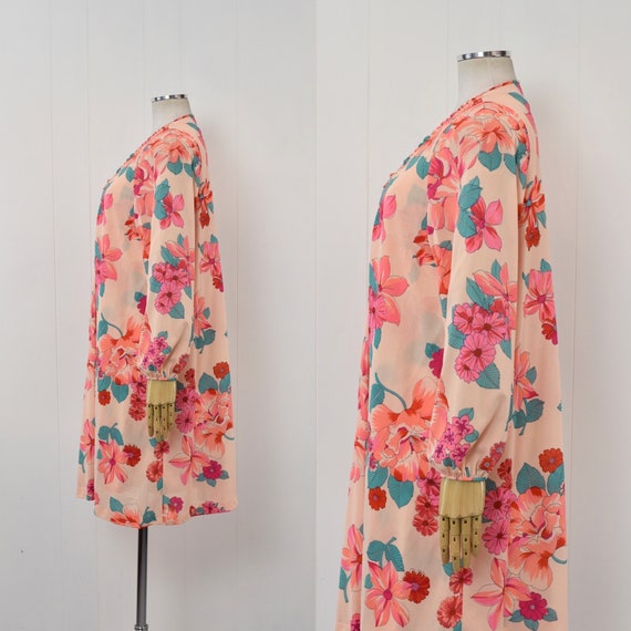 1960s/1970s Peach Floral Gossard Artemis Nylon Ro… - image 5