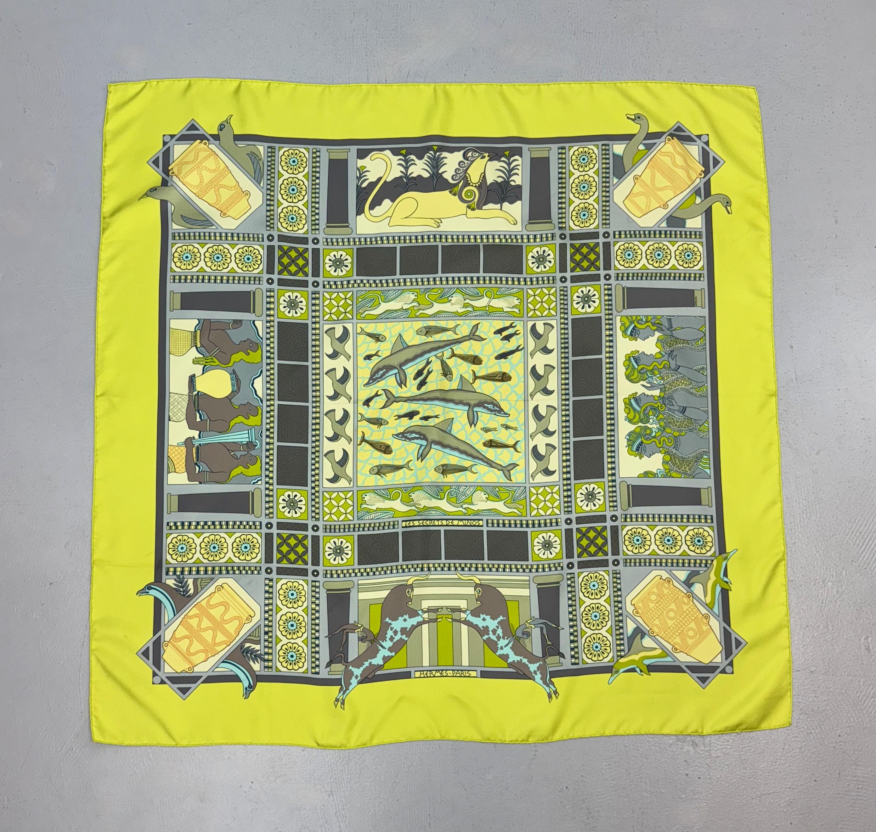 Vintage 2003 Hermes Les Secrets De Minos Greek Mythology Aquatic